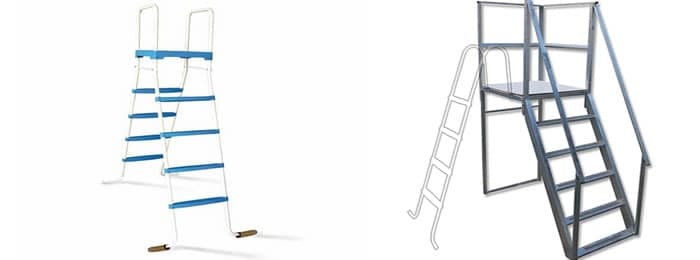 Bekväma poolstegar Poolstegar