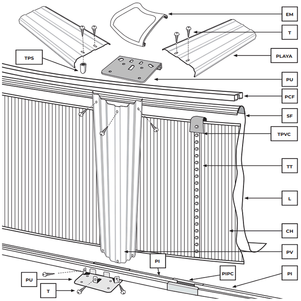 Reservdelar för Pooler Runda Vita 120 cm