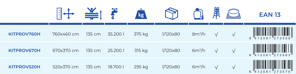 Gre Pool Fusion 670x370x135 KITPROV670H