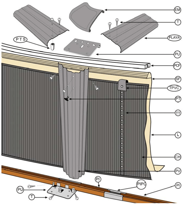 Reservdelar för Pooler Runda Stenitimitation 120 cm