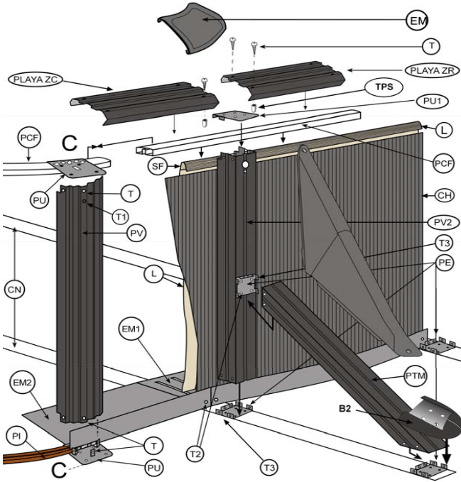 Reservdelar för Ovala Pooler Rottingimitation med Stolpar 120 cm