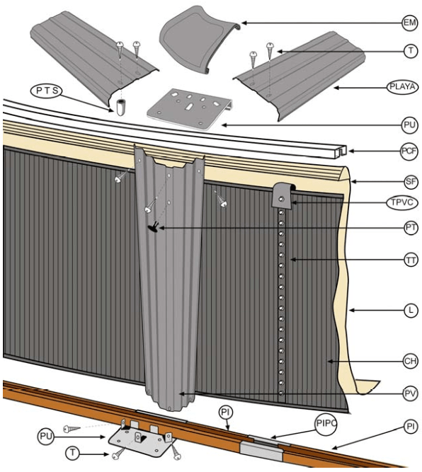 Reservdelar för Pooler Runda Rottingimitation 120 cm