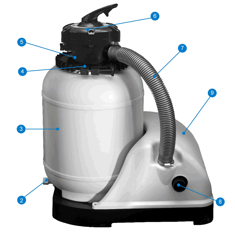 Gre AR700 Sandfilter Sprängskiss