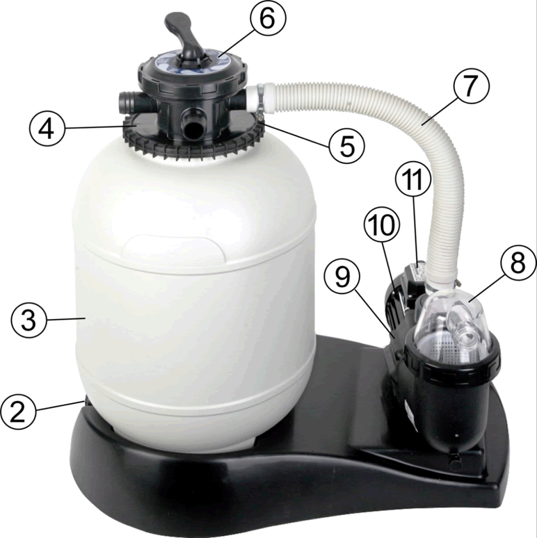 Gre AR7051 Sandfilter Sprängskiss