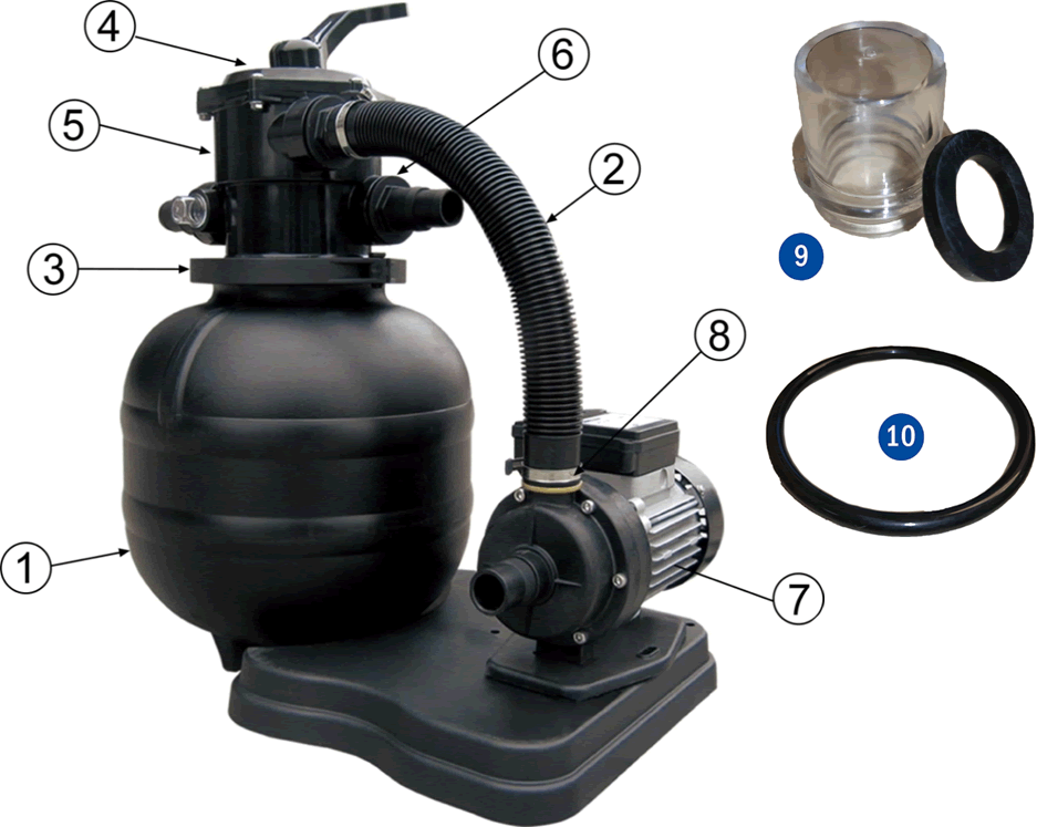 Gre FAE300 Sandfilter Sprängskiss