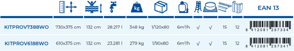 Gre Pool Amazonia 610x375x132 KITPROV6188WO
